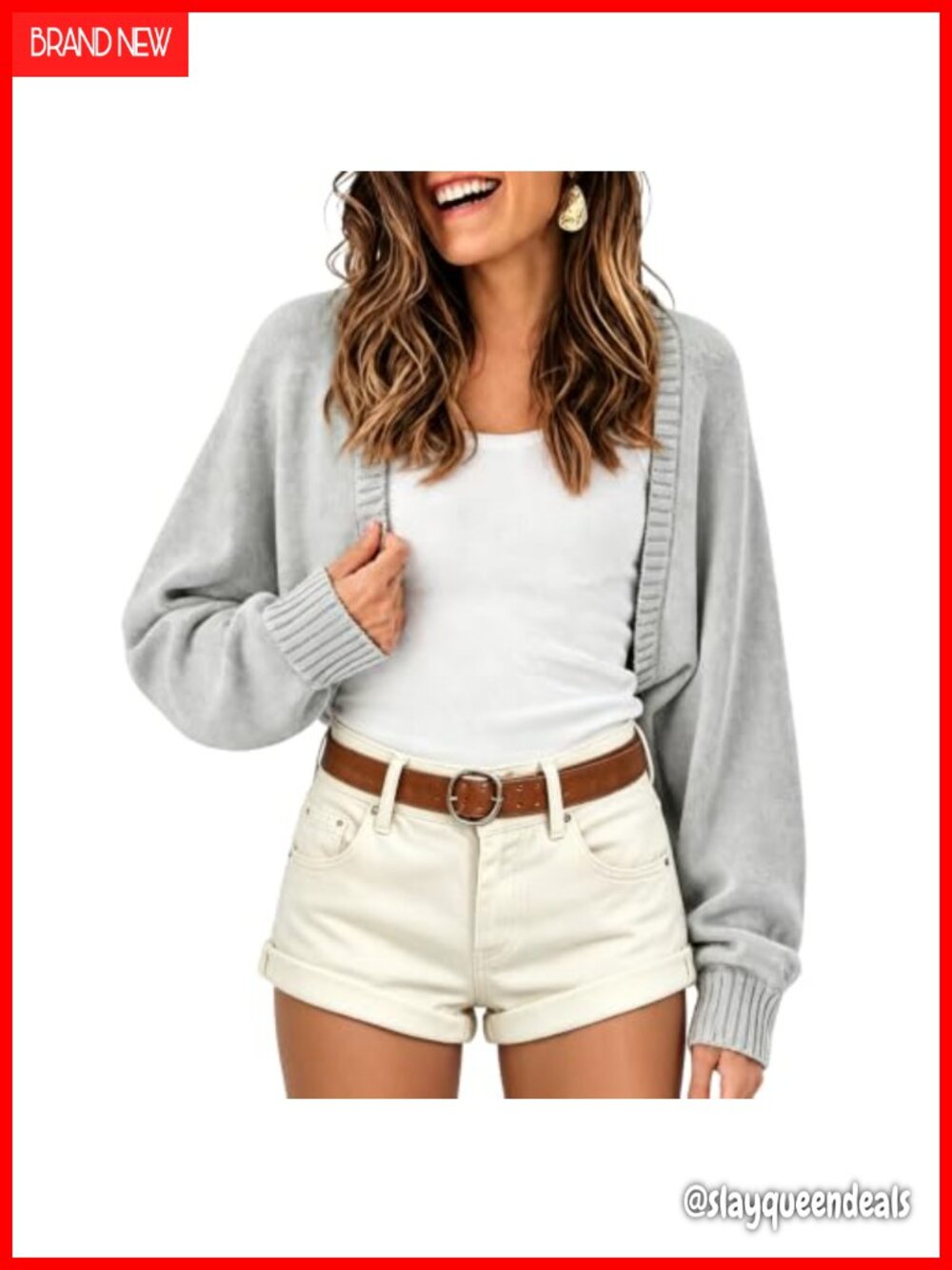 Womens Cropped Bolero Shrug Open Front Batwing Cardigan for Dresses